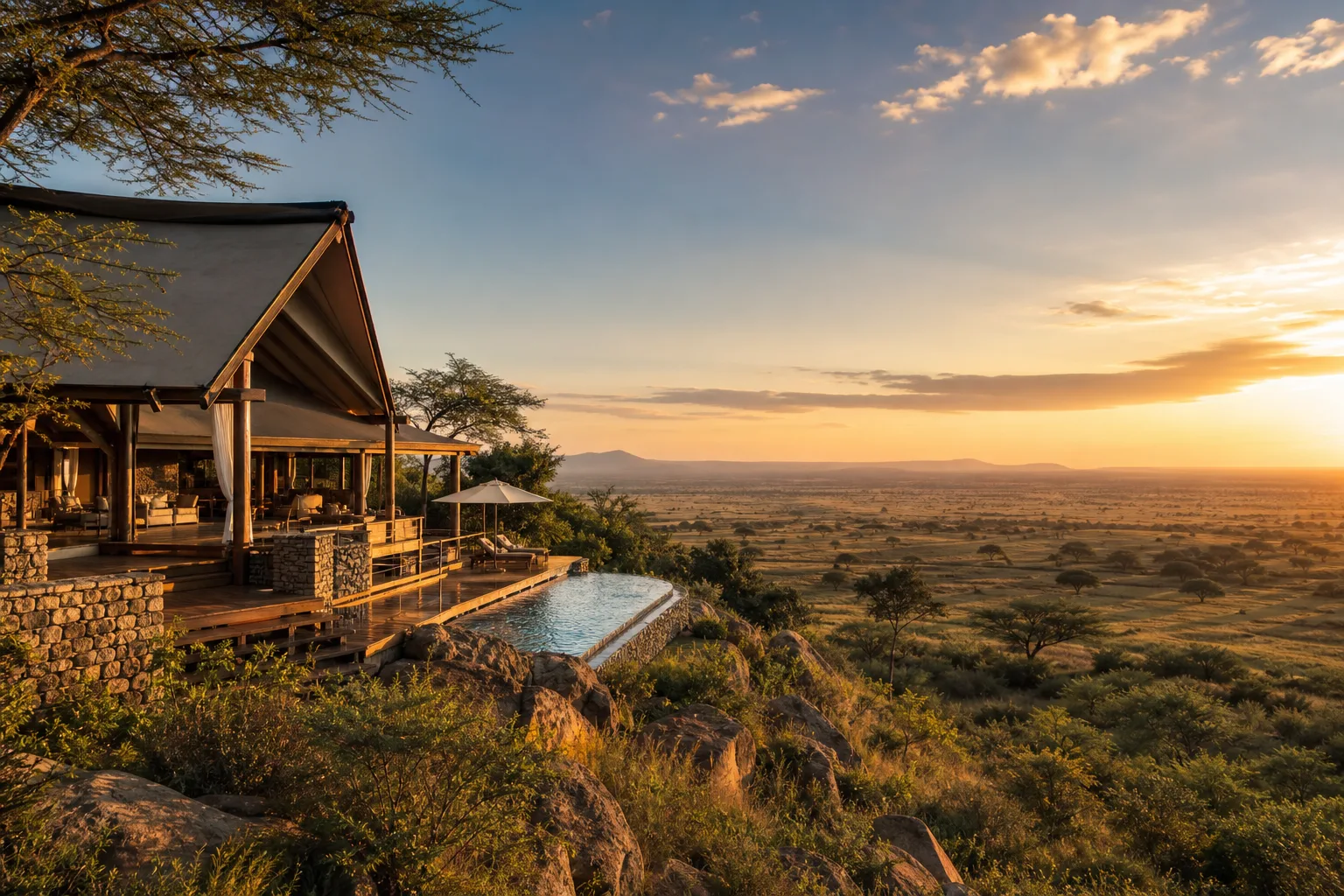 Sample placeholder safari lodge exterior concept