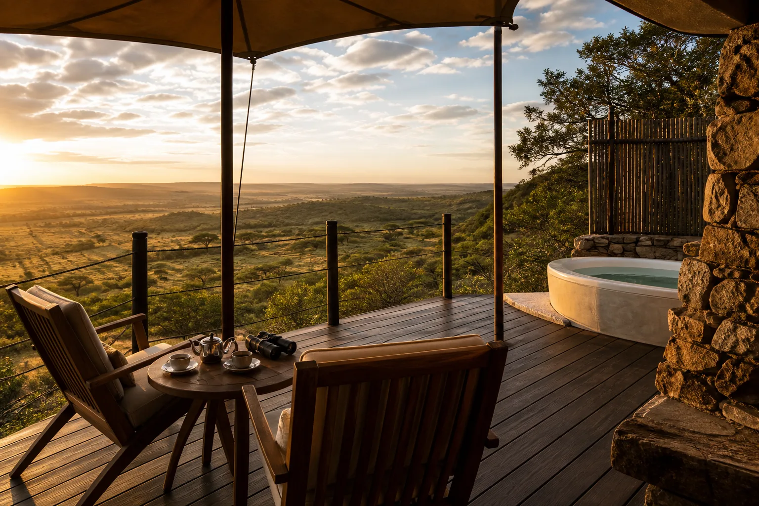 Sample placeholder safari lodge private deck concept